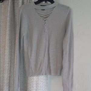 Women's Gray Sweater Cardigan